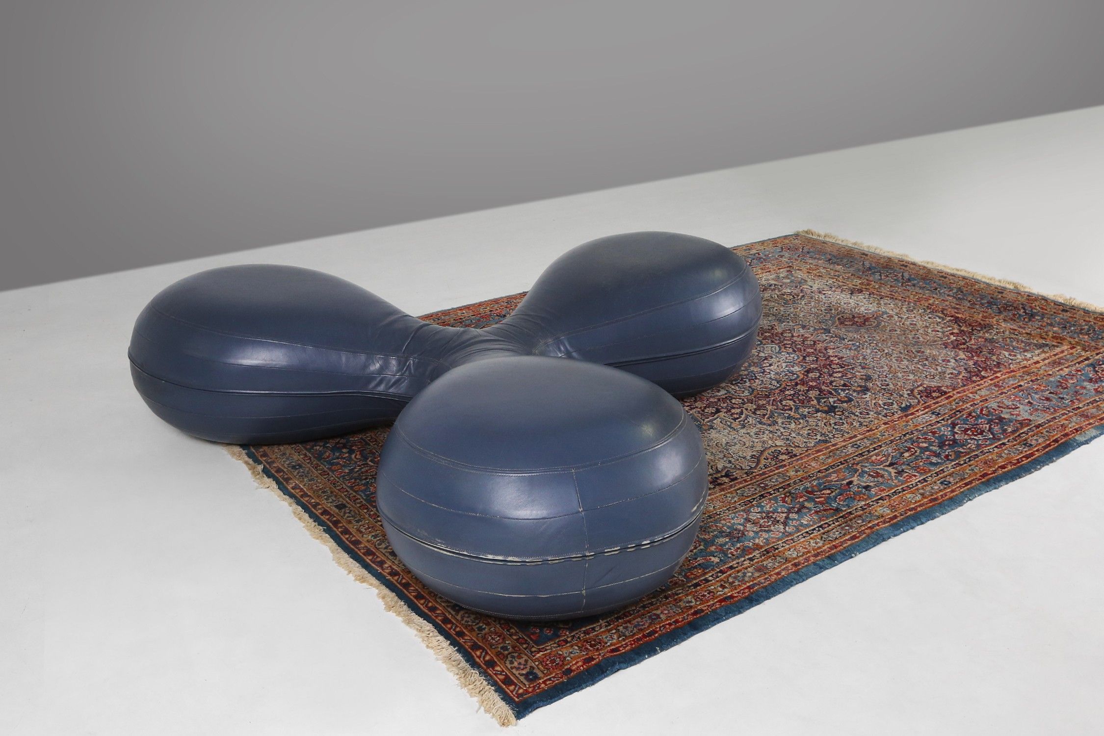 Leather Pouf by Lowie Vermeersch for Durlet, Belgium 1999thumbnail